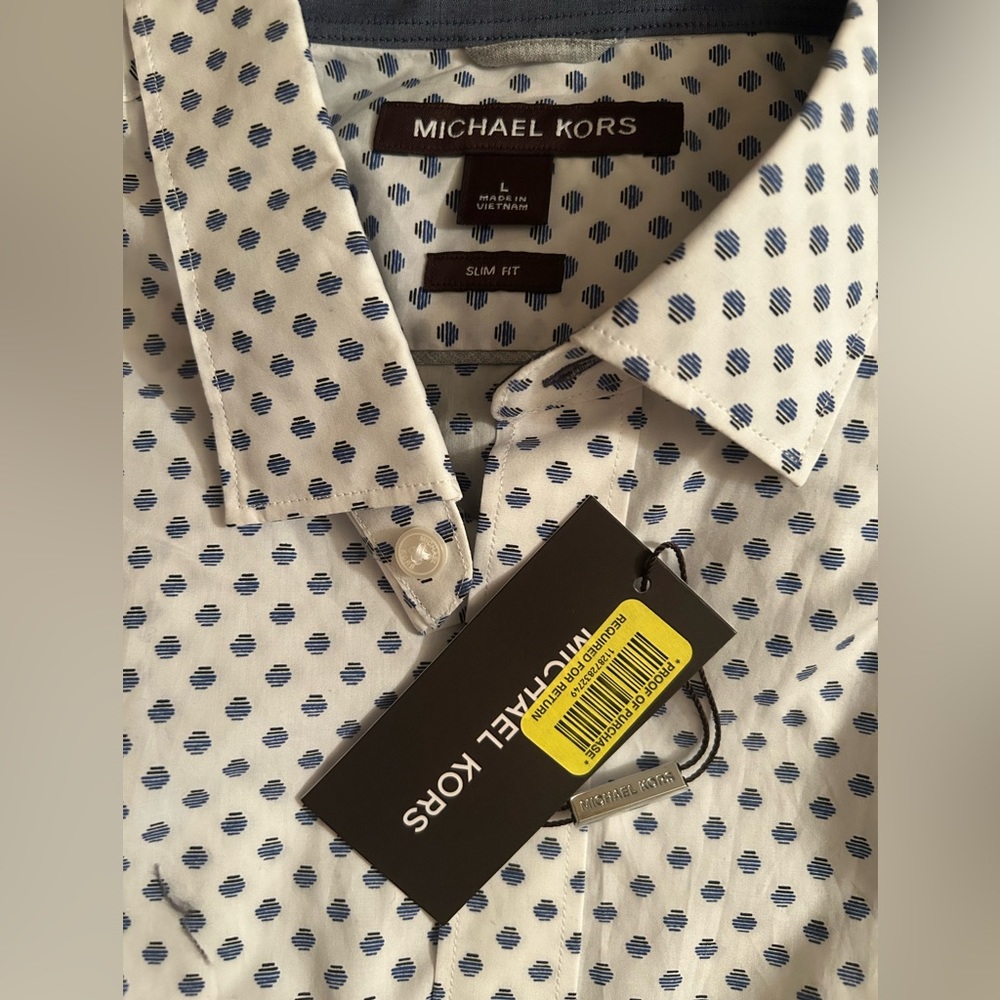 Michael Kors Mens dress shirt large slim fit